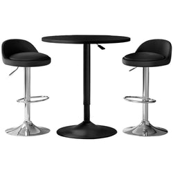 Bar Table and Stools Set Dining Desk Chairs Cafe Pub