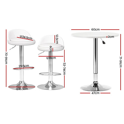 Dining Bar Table and Stools Set Kitchen Chairs Cafe Pub Furniture Set