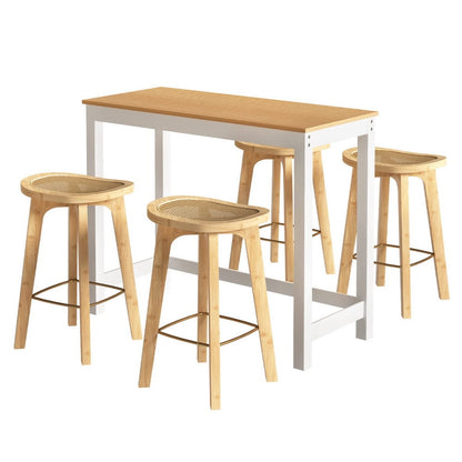Rattan Bar Table Set 108x48x91cm