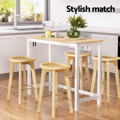 Rattan Bar Table Set 108x48x91cm