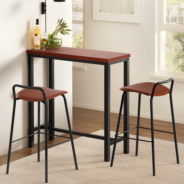  Bar Table and Stools Set Dining Desk Kitchen Chairs Cafe Pub