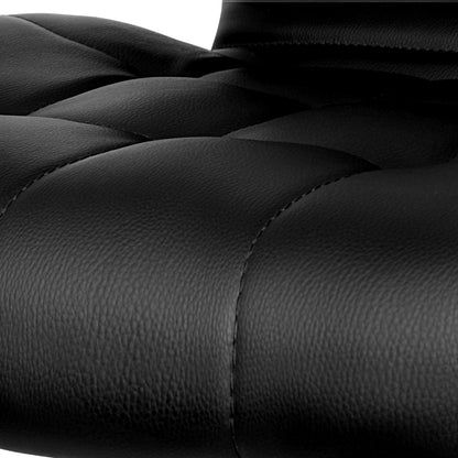 2X Bar Stools Gas Lift Leather Padded Stool Black