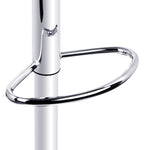 Bar Stools Gas Lift Leather W/Armrest Black