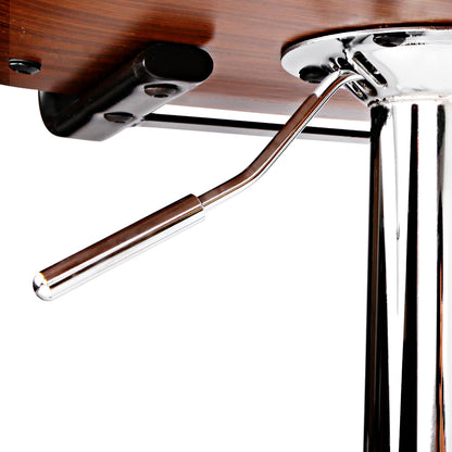 Bar Stools Gas Lift Leather Black