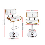 Bar Stools Gas Lift Leather White