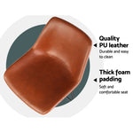 Bar Stools Kitchen Counter Barstools Leather Metal Chairs Brown