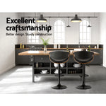 Contemporary style Kitchen Gas Lift Wooden Bar Stool Leather Black