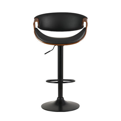 2X Bar Stools Gas Lift Leather W/Armrest