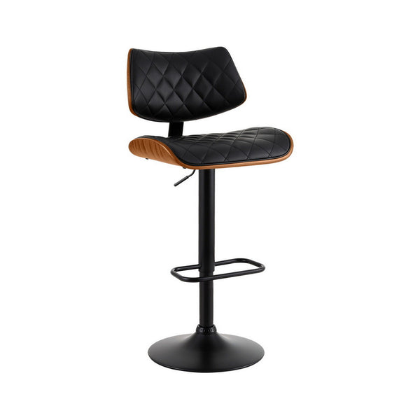  Bar Stools Kitchen Dining Chairs Gas Lift Stool Wooden Leather