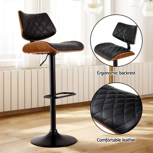 Bar Stools Kitchen Dining Chairs Gas Lift Stool Wooden Leather