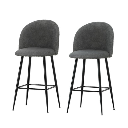 Bar Stools Kitchen Counter Barstools Sherpa Metal Chairs X2