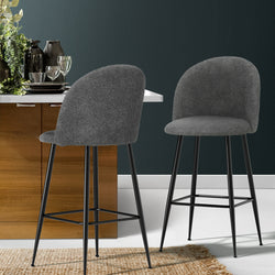 Bar Stools Kitchen Counter Barstools Sherpa Metal Chairs X2