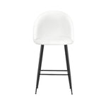 Set Of 2 Bar Stools Kitchen Dining Chair Stool White Chairs Sherpa Boucle
