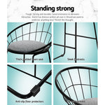 2X Bar Stools Padded Seat Metal