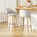 Bar Stools Dining Chairs Contoured Leather Wood Stool