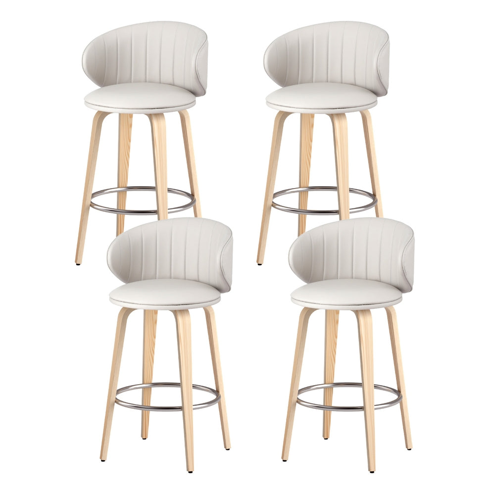 Bar Stools Dining Chairs Contoured Leather Wood Stool