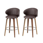 Bar Stools Dining Chairs Contoured Leather Wood Stool