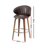 Bar Stools Dining Chairs Contoured Leather Wood Stool