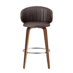 Bar Stools Dining Chairs Contoured Leather Wood Stool