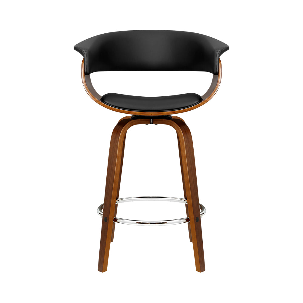 Bar Stools Swivel Pu Seat Wooden