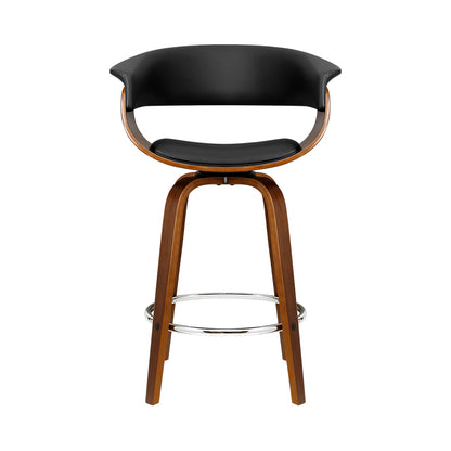 Bar Stools Swivel Pu Seat Wooden