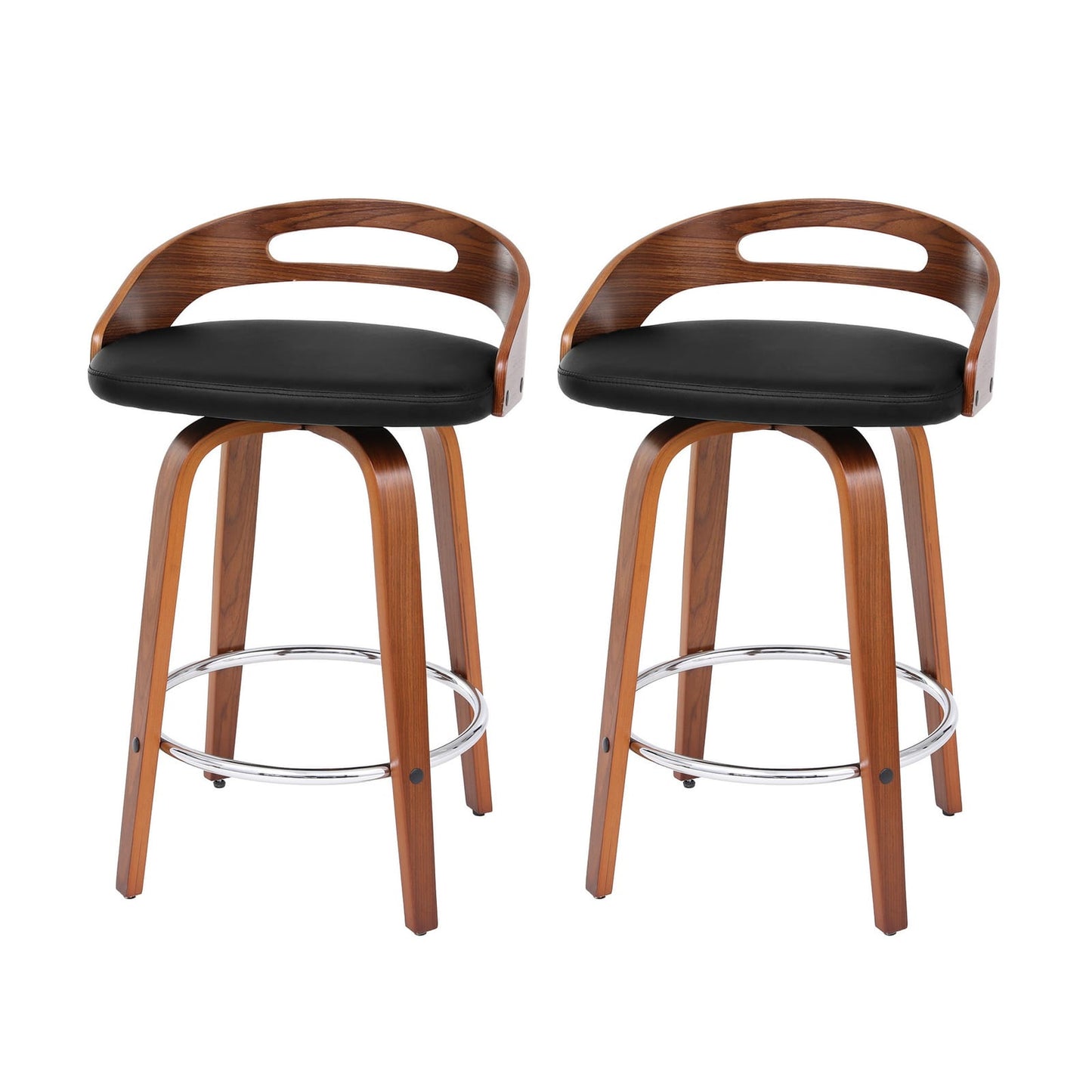 Swivel Bar Stools Low Back 48.5x44.5x78cm