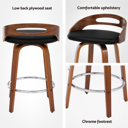 Swivel Bar Stools Low Back 48.5x44.5x78cm
