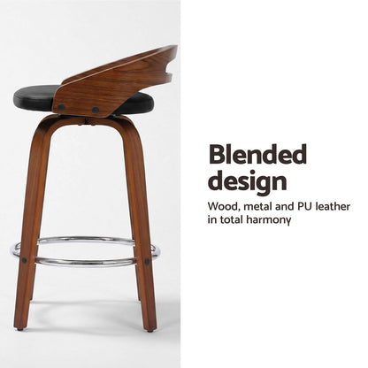 Swivel Bar Stools Low Back 48.5x44.5x78cm