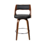 2X Bar Stools Swivel Leather Chair 65Cm