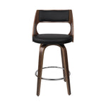 2X Bar Stools Swivel Leather Chair 76Cm