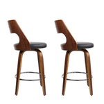 2X Bar Stools Swivel Leather Chair 76Cm