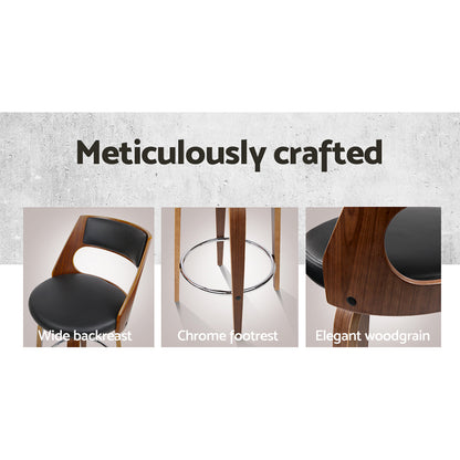 4X Bar Stools Swivel Leather Chair 76Cm