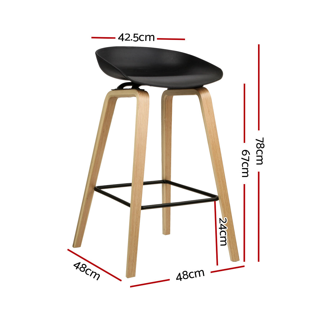 2X Bar Stools Wooden