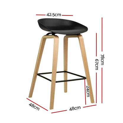2X Bar Stools Wooden