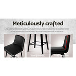 Bar Stools Kitchen Leather Barstools Swivel Wooden Chairs X2