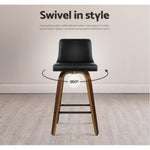 Stylish Swivel Bar Stools - Set of 2