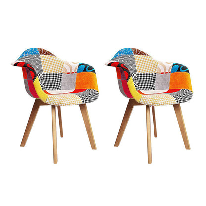 Dining Chairs Set of 2 Fabric Retro Replica DSW - 49×42×84cm