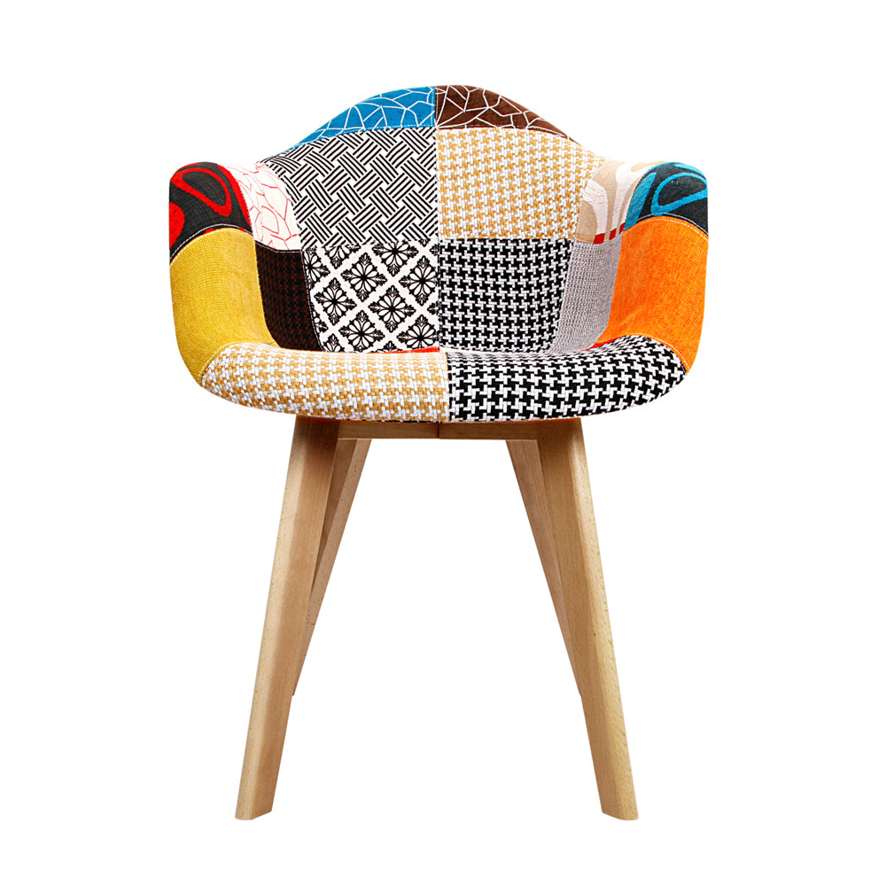 Dining Chairs Set of 2 Fabric Retro Replica DSW - 49×42×84cm