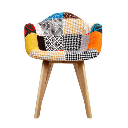 Dining Chairs Set of 2 Fabric Retro Replica DSW - 49×42×84cm