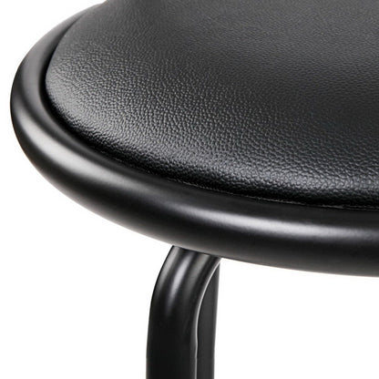 4X Bar Stools Swivel Leather Padded Metal