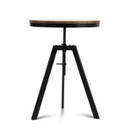 Bar Table 67-86Cm Height Round Brown