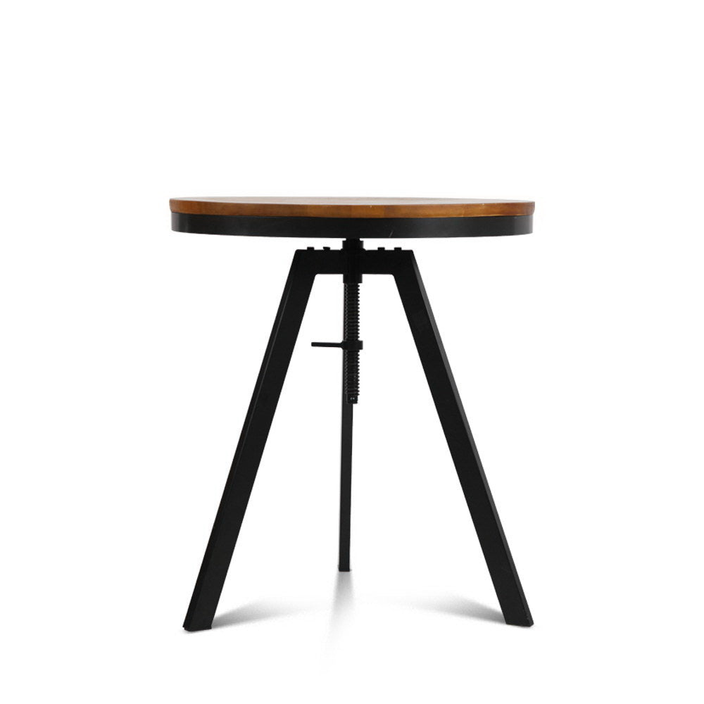 Bar Table 67-86Cm Height Round Brown