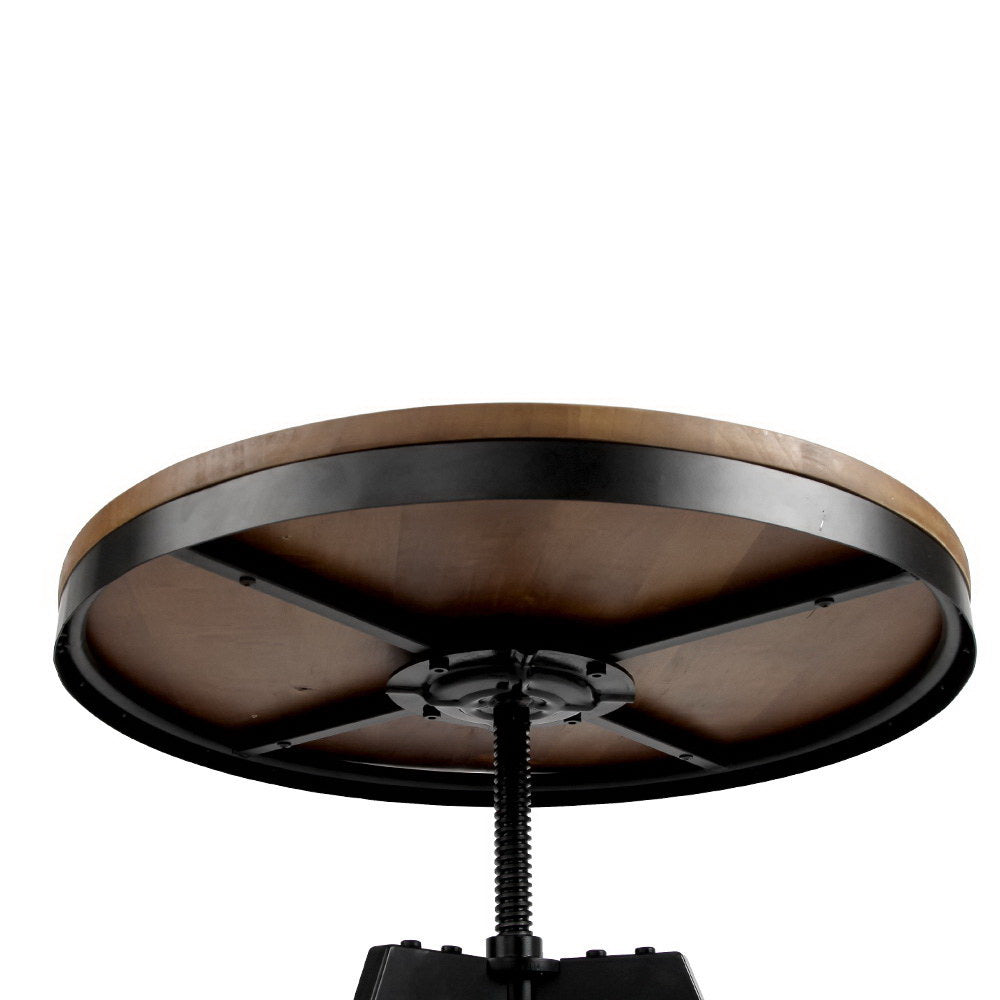 Bar Table 67-86Cm Height Round Brown