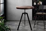 Bar Table 67-86Cm Height Round Brown