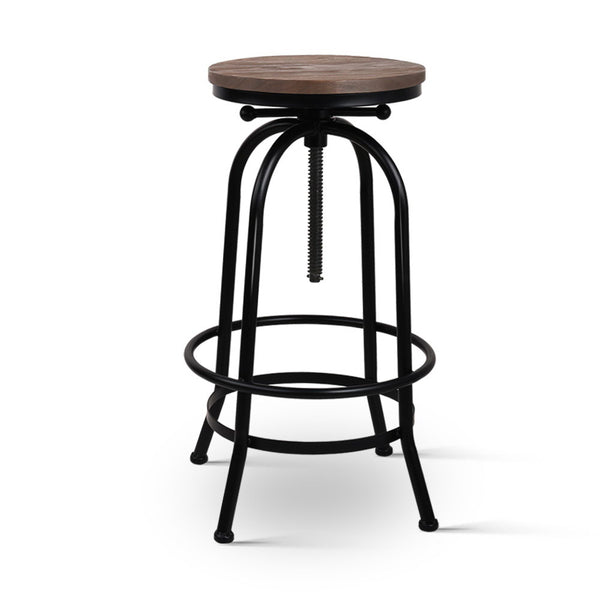  Bar Stools Adjustable Wood Chairs