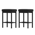 Metal Bar Stools PU Seat Dining Counter Chairs