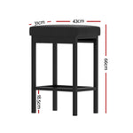 Metal Bar Stools PU Seat Dining Counter Chairs