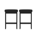 Metal Bar Stools PU Seat Dining Counter Chairs