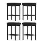 Metal Bar Stools PU Seat Dining Counter Chairs