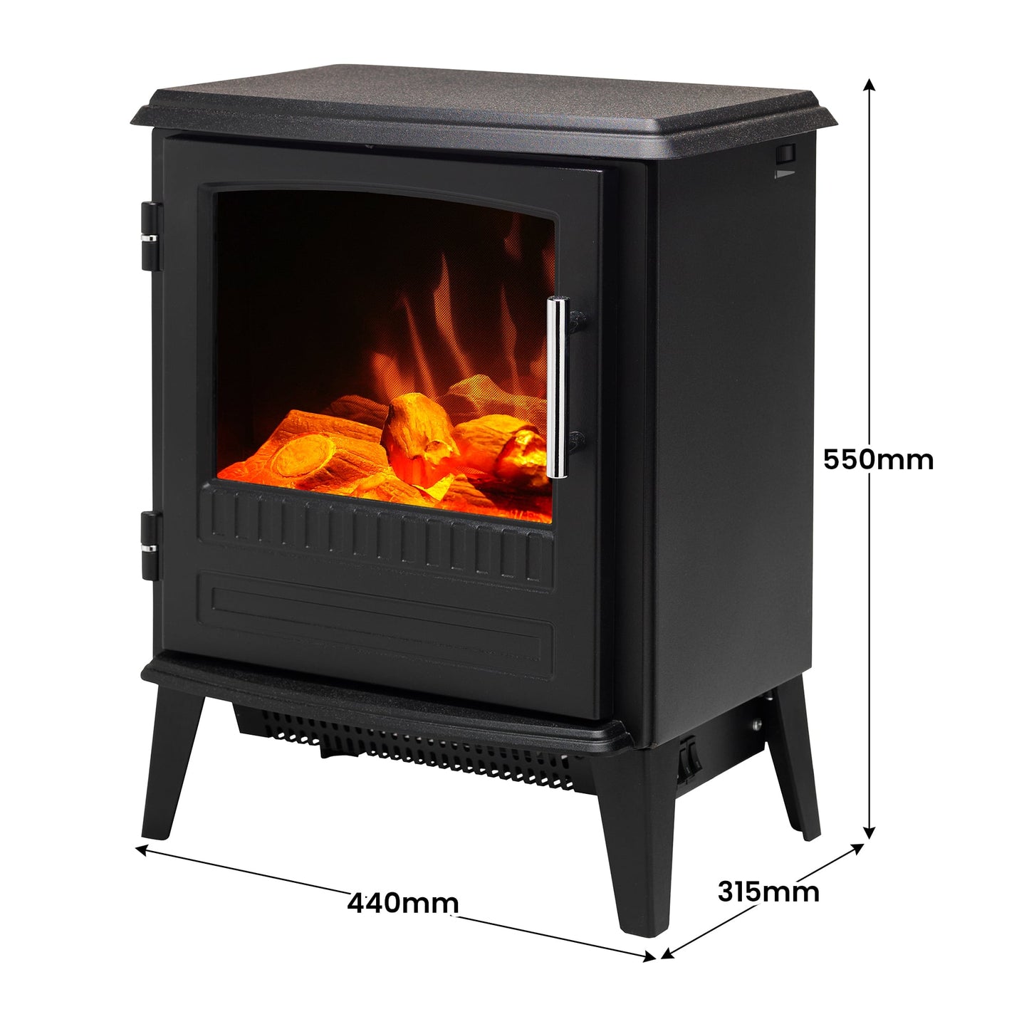 Portable Electric Stove Black Cast Iron single